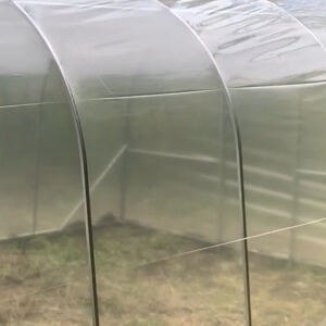 Теплиця Веган з оцинкованої квадратної труби під плівкою