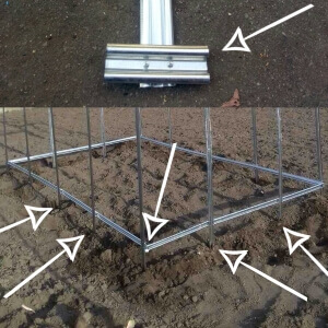 Якорі для стійкості теплиці