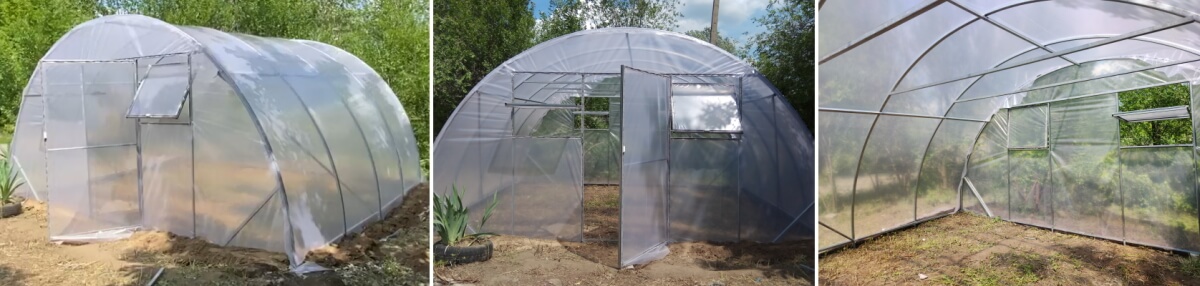 Фермерська теплиця Алмір під плівкою