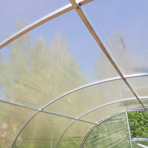 Теплиця Веган з оцинкованої квадратної труби під плівкою